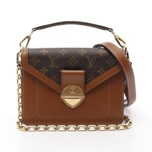 Louis Vuitton Sac Biface Monogram Handbag Canvas Leather Brown